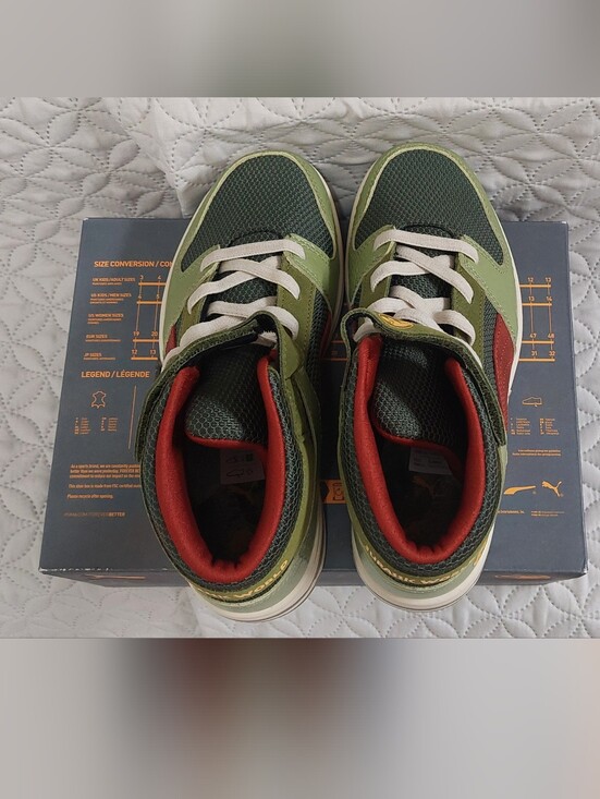 Puma, Jurassic World Other - PUMA Kids Green and Red Low-Top Sneakers. Jurassic World.